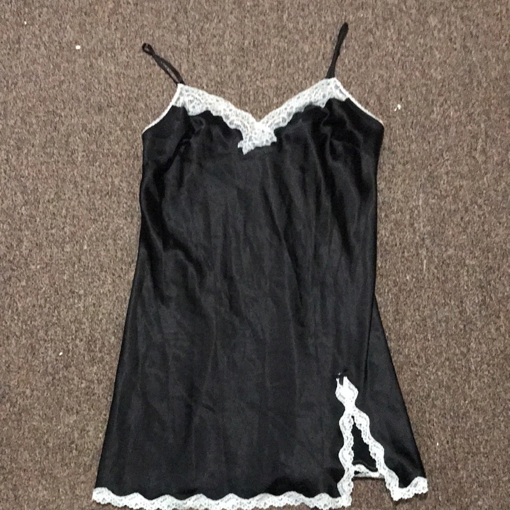 Victoria’s Secret black with white lace lingerie